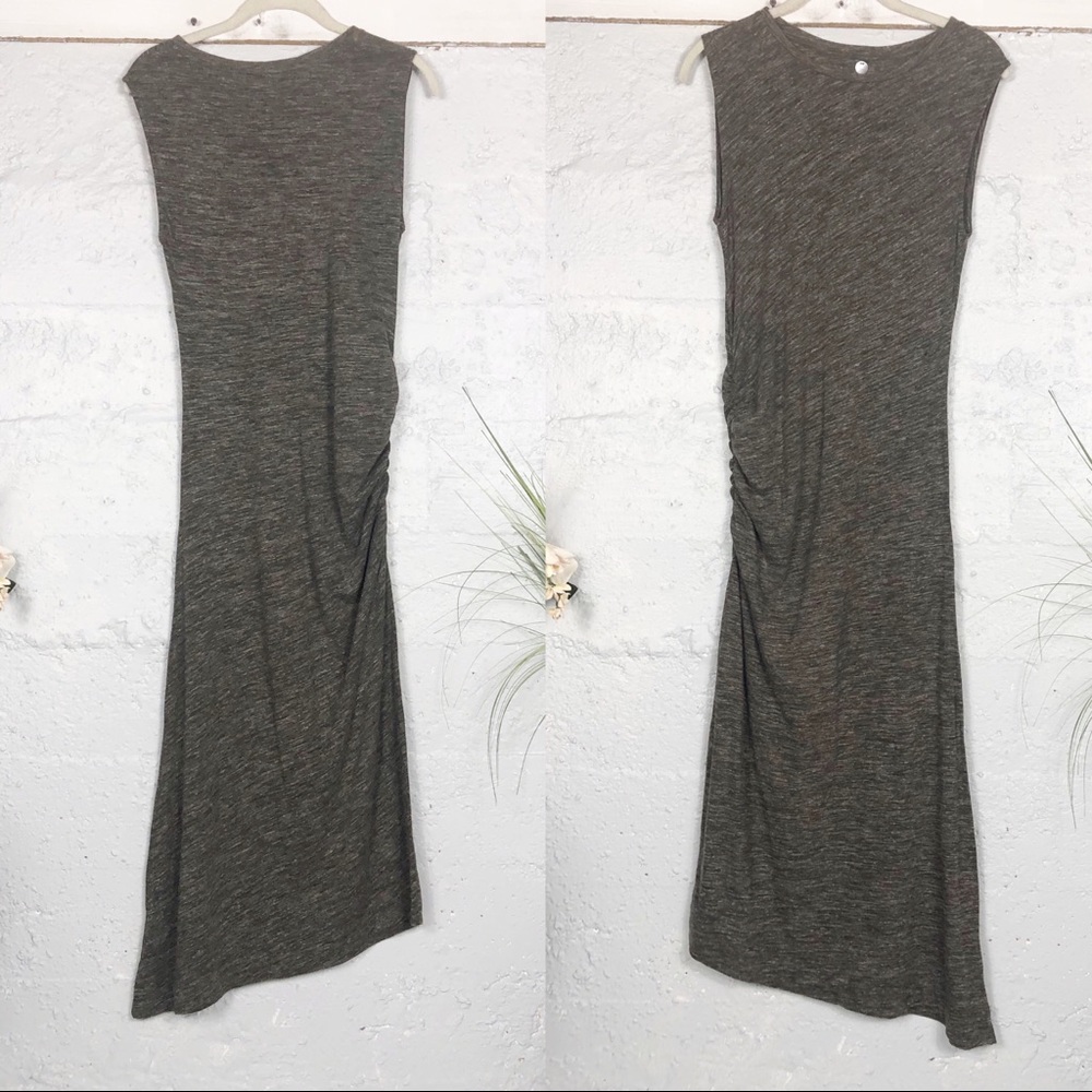 Margaret O’Leary Wrap Midi Brown Dress